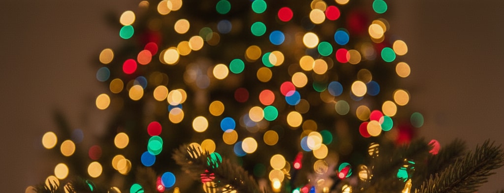 bokeh christmas lights Fort Collins